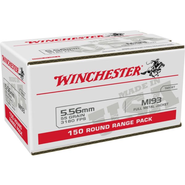 1703937_1.jpg Winchester USA Rifle Ammo 5.56mm 55 gr. FMJ 150 rd.