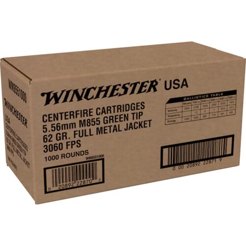 1703947_1.jpg Winchester USA M855 Rifle Ammo 5.56 62 gr. FMJ 1000 rd.