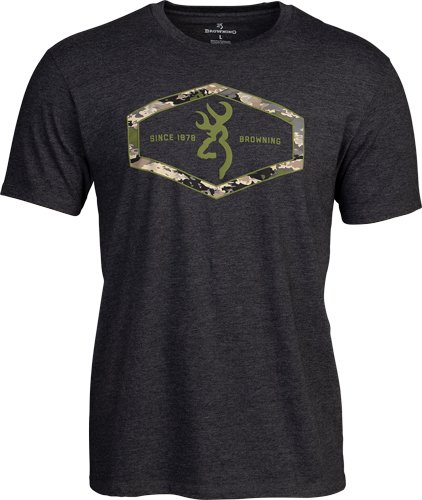 BROWNING SS T-SHIRT BROWNING - HEXLOCK DARK GRAY XXLARGE