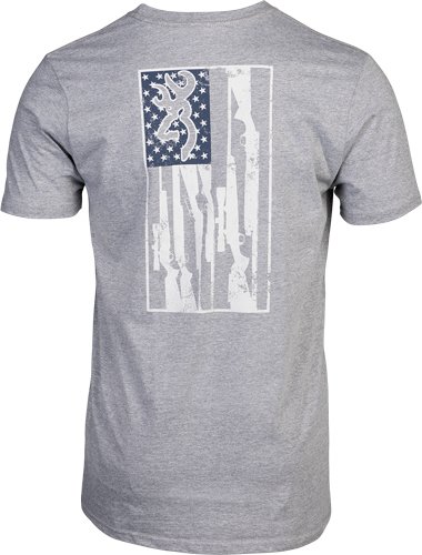 BROWNING SS T-SHIRT BROWNING - LEGACY FLAG HTHR GRAY XLARGE