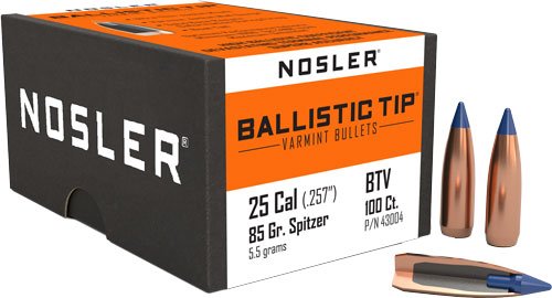N43004_2.jpg NOSLER BULLETS 25 CAL .257 - 85GR BALLISTIC TIP 100CT