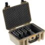 PELICAN VAULT V300 LARGE- - 5 PISTOL CSE PRE CUT FOAM TAN