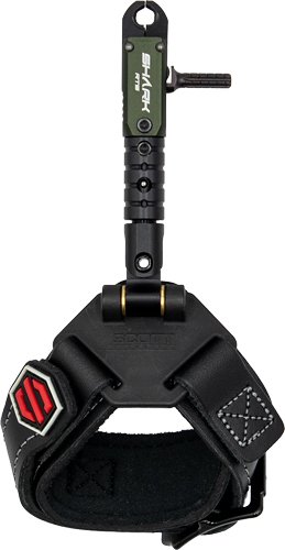SCOTT RELEASE SHARK RTS DOUBLE - JAW BLACK LEATHER BUCKLE
