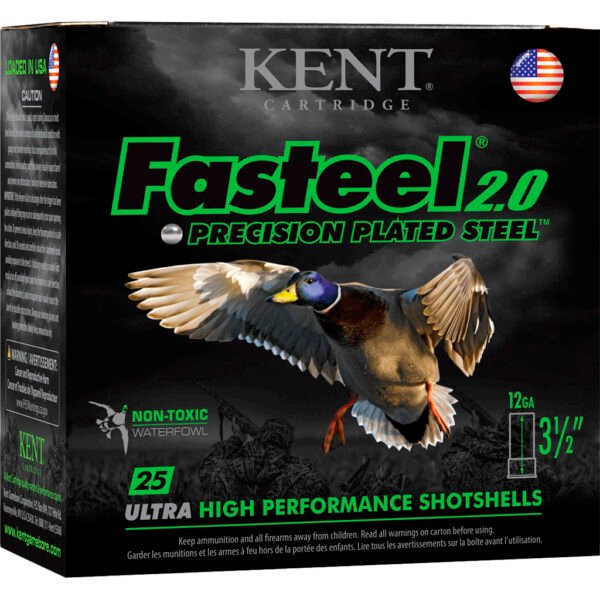 1102501_1.jpg Kent Fasteel Precison Plated Steel Load 12ga. 3 1/2in. 1 1/2oz. BB 2 25 rd.