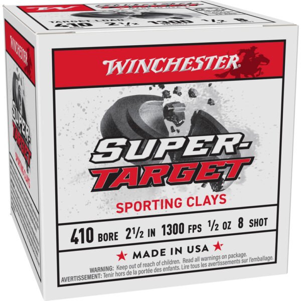 Winchester Super Target Shotshell 410 ga. 2 1/2 in. 1/2 oz. 8 Shot 25 rd.