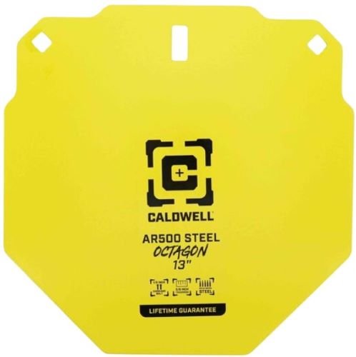 CALDWELL AR500 13" OCTAGON - STEEL TARGET YELLOW