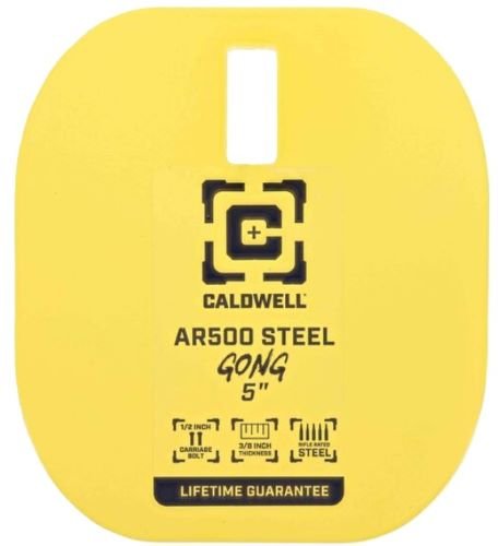 CALDWELL AR500 5" STEEL TARGET - YELLOW