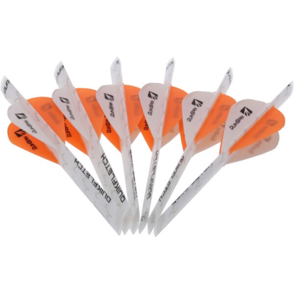1208490_2.jpg NAP Quikfletch Twister Fletch Rap White and Orange 2 in.