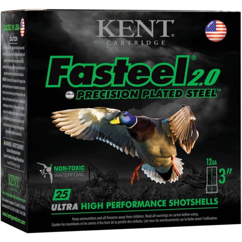 1404528_1.jpg Kent Fasteel 2.0 Precision Plated Steel Load 12 ga. 3 in. 1 1/8 oz. 4 Shot 25 rd.