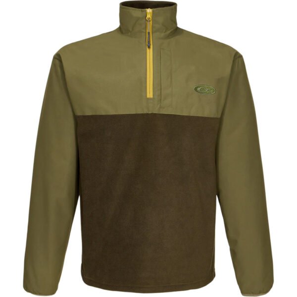 1410690_1.jpg Drake 1/4 Zip Refuge Eqwader Green Timber Large