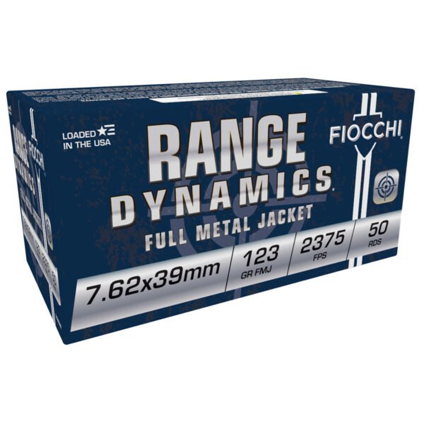 1707569_1.jpg Fiocchi Range Dynamics Rifle Ammo 7.62x39 123 gr. FMJ 50 rd.