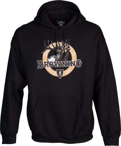 5030039903.jpg BROWNING HOODIE VINTAGE EMBLEM - ELK BLACK LARGE