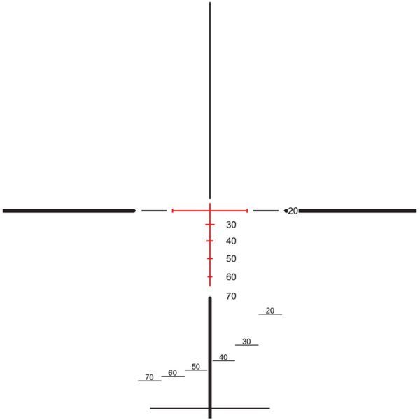 Hawke XB1 Crossbow Scope 1.5-5 x 32 Illuminated Reticle