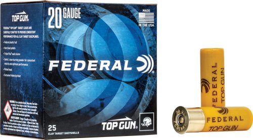ATG208.jpg FEDERAL TOP GUN 20GA 7/8OZ #8 - 1210FPS 250RD CASE LOT