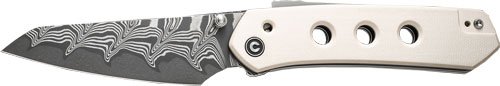 C22036DS1CP_3.jpg CIVIVI KNIFE VISION FG 3" - IVORY DAMASCUS BLADE CLAM PACK
