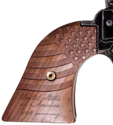 GRR22B4WBN44.jpg HERITAGE 22LR 4.75" FS BLUED - 250TH ANV. WOOD GRIPS