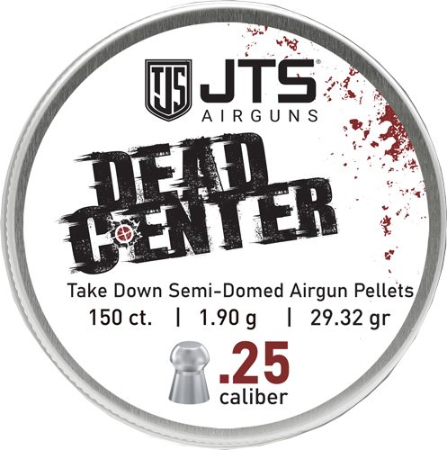 JTS PELLETS DEAD CENTER 25 CAL - SEMI-DOMED 29.32 GR 150CT