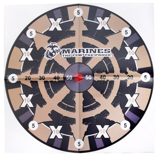 MT0016CS_TARGET_1.jpg MC USMC 9" SPEAR POINT - THROWING KNIVES 6-PACK BLK/FDE