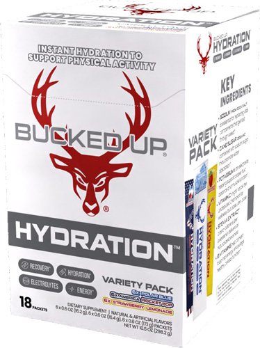 BUCKED UP HYDRATION 2.0 - VARIETY PACK 18 COUNT 3 FLAVOR