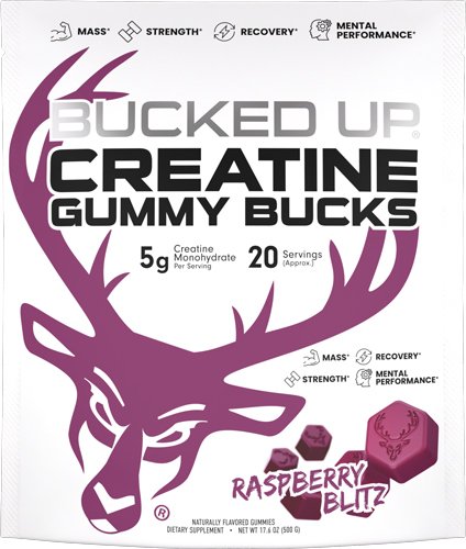 BUCKED UP CREATINE GUMMIES - RASPBERRY BLITZ 20 SERVINGS