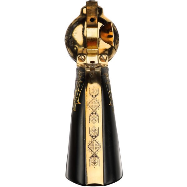 Pietta Keeper of the Plains Revolver 45 Colt 4.75 in Gold w/Engraved FM/BRL/CYL 6 rd.