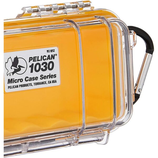 1410356_3.jpg Pelican Waterproof 1030 Micro Case Yellow/Clear