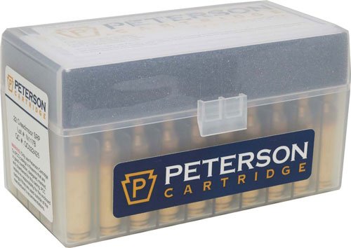 40025R_BOX.jpg PETERSON UNPRIMED CASES - 22CM SRP 50PACK 10BX/CS