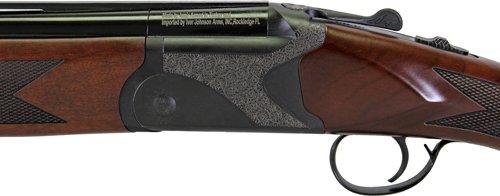 GIJ600_engraving_2.jpg IVER JOHNSON 600 O/U 12GA 3" - 28"VR MATTE BLACK WALNUT