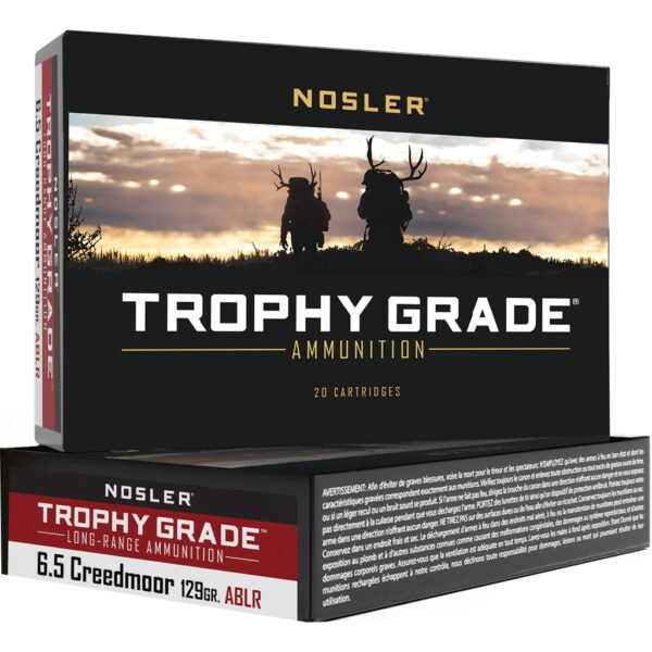 1206344_1.jpg Nosler Trophy Grade Long Range Rifle Ammunition 6.5 Creedmoor 129 gr. ABLR SP 20 rd.