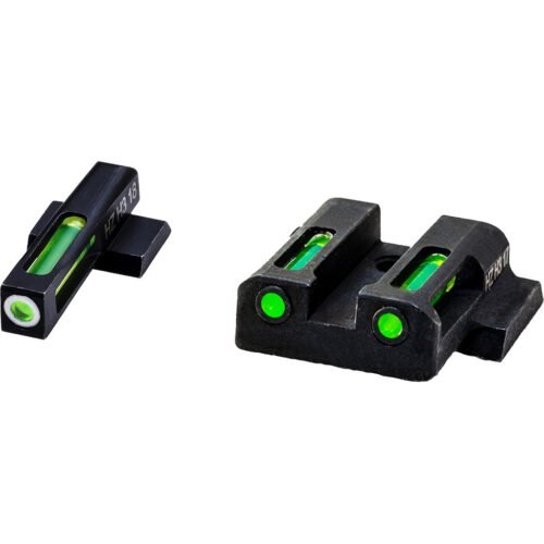 1301566_1.jpg HIVIZ LiteWave H3 Handgun Sight Shield 9/40/45 Green Litepipes White Front Ring