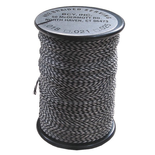 BCY 62 Braided Center Serving Black/White .025 60 yds.