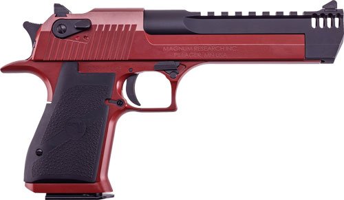 GDE50CRB.jpg DESERT EAGLE MARK XIX 50AE 6" - CRIMSON RED CERAKOTE BLACK