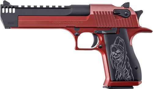 DESERT EAGLE MARK XIX 50AE 6" - CRIMSON RED GRIM REAPER GRIPS