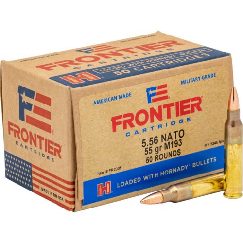 Hornady Frontier Rifle Ammo 5.56 NATO 55 gr. FMJ 50 rd.